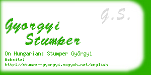 gyorgyi stumper business card